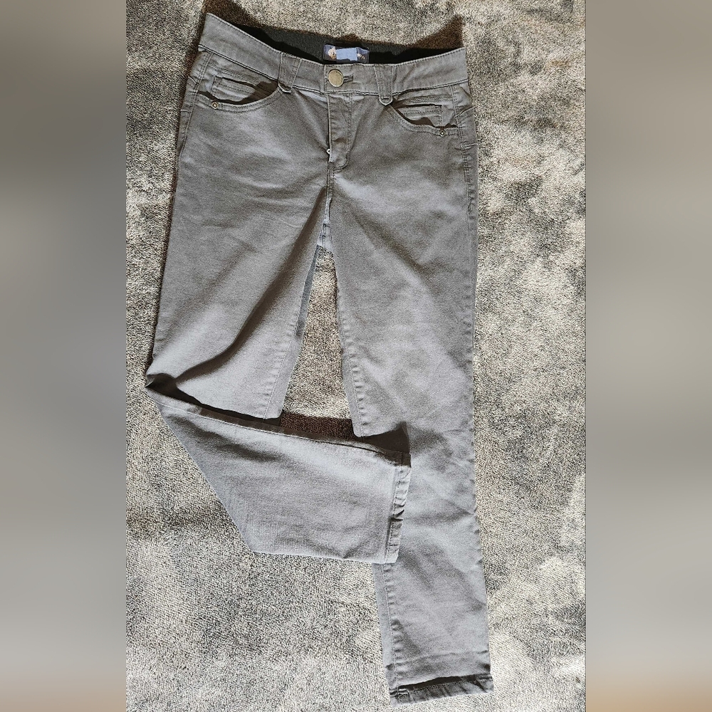 Democracy AB Solution Skinny Jeans Gray Womens 4P Petite Tummy Control